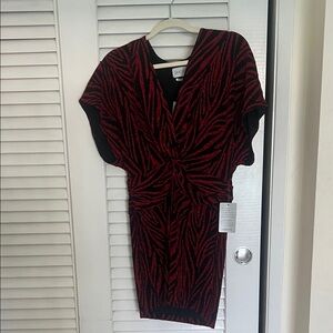 SAYLOR Red and Black Mini Dress